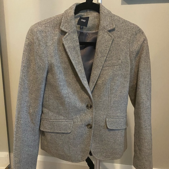 100% Wool Herringbone Blazer - Picture 1 of 4